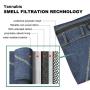 Smell proof bags Denim Bag with Combination Lock Durable Large Stash bag with Activated lined fabric