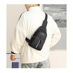 ZR855 Man Chest Bag New Waterproof Shoulder Bag Sports Travel Crossbody Leisure Solid Color Print logo Business High Quality Bag
