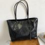 New Korean Version Of Fashion Pu Bag Foreign Trade Single Shoulder Bag Trend Large Capacity Female  Crocodile Print Tote Handbag
