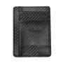CUIKCA RFID Blocking Carbon Fiber Pattern PU Leather Wallet Purse Unisex Driver's License Card Holder Business ID Bank Card Case