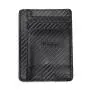 CUIKCA RFID Blocking Carbon Fiber Pattern PU Leather Wallet Purse Unisex Driver's License Card Holder Business ID Bank Card Case