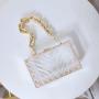 2024 Fashion Acrylic Clear Purse Cute Transparent Candy Crossbody Bag Handbag Chain Shoulder Evening Clutch Bag