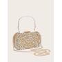 Wholesale lady diamond bags lady party purse metal box rhinestone clutch bags crystal evening bags clutch purse for women luxury