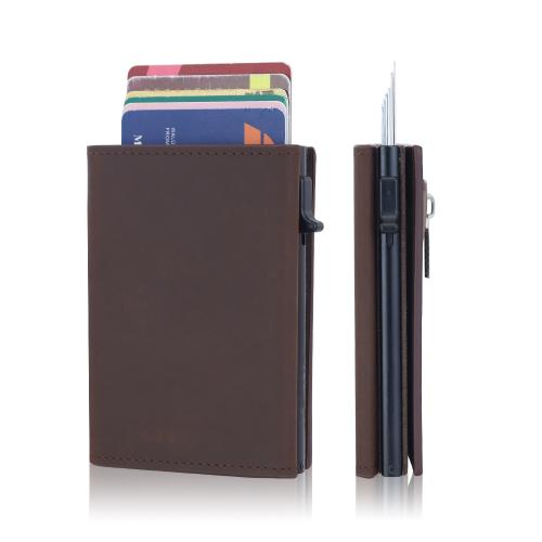 Pop Up Wallet Aluminum Card Holder Metal RFID Blocking Slim Card Holders Card Case Credit ID Wallet