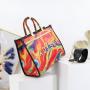 hot selling large size women's handbags quality PU printing ladies bags fashion ladysky private label tote bags for girls  34 cm
