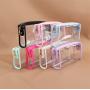 keymay 2024 Fashion Waterproof PVC Zipper Pouch Custom Logo Transparent Toiletry Makeup Bag Clear Cosmetic Bag