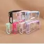 keymay 2024 Fashion Waterproof PVC Zipper Pouch Custom Logo Transparent Toiletry Makeup Bag Clear Cosmetic Bag