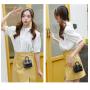 2023 New Fashion Portable Jelly Bag Mini Handbag Open Square Handbag with Button Chain Handbag for Women
