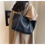 ZWY090 Daily Simple Work Travel Waterproof Large Tote Bag PU Woven Pattern Women Shoulder Bag Wholesale Hundred Shoulder Bag