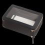 Saffiano Leather Trim Portable Zipper Waterproof Transparent Makeup Bag Travel Storage Pouch Clear Cosmetic Bags
