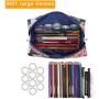Canvas Flower Printed Cosmetic Pouch  Makeup Bag Water Prove Make Up Bag Tsa Approved Toiletry Bag With Handle