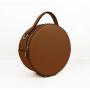 New Fashion Double Zip-around Smooth Leather Round Circle Bags High Quality Luxury Purser Small Round Bag Ladies Crossbody Bag