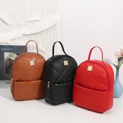 Mini backpack 2024 wholesale pu leather backpacks for women embroidery solid color small ladies shoulder bags