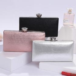 Wholesale low price pu clutch bag ladies pink evening party wedding bags fashion crossbody bag for woman