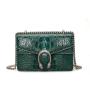 Customized genuine crocodile skin leather women square flap chain shoulder bag handbag for women famous brand