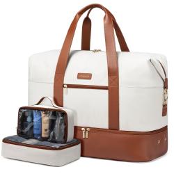 LOVEVOOK wholesale travel luggage large Gym Bag with Shoe Compartment toiletry bag travel custom women luggage makeup bags