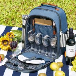 Custom Color Picnic Basket Bag Waterproof Insulated Picnic Backpack for 4 Person Set Picnic Backpack Bag