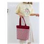 2023 New Plaid Canvas Shoulder Bag Fashion  High Quality  Handbags for Girls Fresh Literature Korean Fashion Shopping Bag