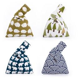 Factory Direct Sales Japanese Style Mini Cotton Linen Wrist Bag Mobile Phone Change Storage Bag with Canvas Material Wind Wrap