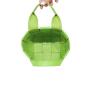 2024 Woven Leather Ladies Bucket Bags Handbags For Women Luxury With Drawstring Purse