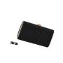 Womens Golden Glitter Clutch Purse Pleated Evening Bag For Bridal Wedding Party Satin Material With Long Chain Strap YGC-176