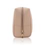 Custom logo make up organizer bag leather makeup pouch bag leather travel cosmetic bag