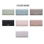 ZWY269 Customizable Women Tri-fold PU Leather Long Wallet Fashion Solid Color Clutch Bag Wholesale New Waterproof Money Clip