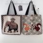 Retro Tote Canvas Bag Custom Ins Large Capacity Portable Mummy Case One-shoulder Student Class Bag