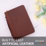 Wholesale Leather Portable Briefcase Business Office Portable A4 Folder Brown Large Capacity Document Bag