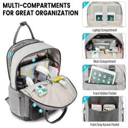 New Design LOVEVOOK OEM ODM Custom 15.6 17.3 Inch Travel Backpacks Fashion Waterproof Nylon School Laptop Backpack for Women