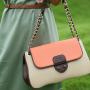 Susen Chrisbella 2022 new design cross body bag contrast color pu leather fashion shoulder bag leather crossbody bag women