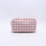 New Style Glitter Colored Thread Multi Functional Square Vanity Box Makeup Pouches Tweed Navy Blue Clutch Cosmetic Bag