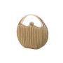 Retro Women 2024 New Pleated Evening Bag Ladies Bling Handbag With Mental Handle And Buckle