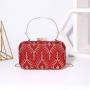 Factory wholesale luxury fashion diamond  banquet clutch bag Rhinestone evening purse with metal handle for party wedding ladies