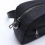 Custom Logo Design Men's Weekender Cross Body Bag Work Fitness Belt Bag Black Nylon Crossbody Messenger Bag Boys Waist Pack