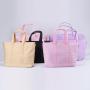 Low MOQ 8 Colors Durable Nylon Shoulder Tote Handbags Men Women Classic Work Tote Large Medium Nylon Tote Bag