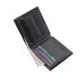 Rfid blocking trifold leather men wallet custom genuine leather cowhide big wallet