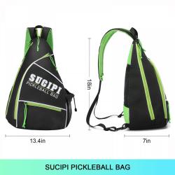 Adjustable Pickleball Sling Bag for Pickleball Paddle with Fence Hook Water Bottle Holder Pickleball Bag Backpack for Men Women