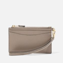 Custom Logo Leather Card Holder Coin Purse With Metal Chain Wallet Credit Card Holder