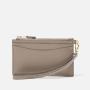 Custom Logo Leather Card Holder Coin Purse With Metal Chain Wallet Credit Card Holder