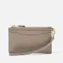 Custom Logo Leather Card Holder Coin Purse With Metal Chain Wallet Credit Card Holder