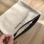 Thick Canvas Natural Black Zipper Pouch Cosmetic Zipper Bag