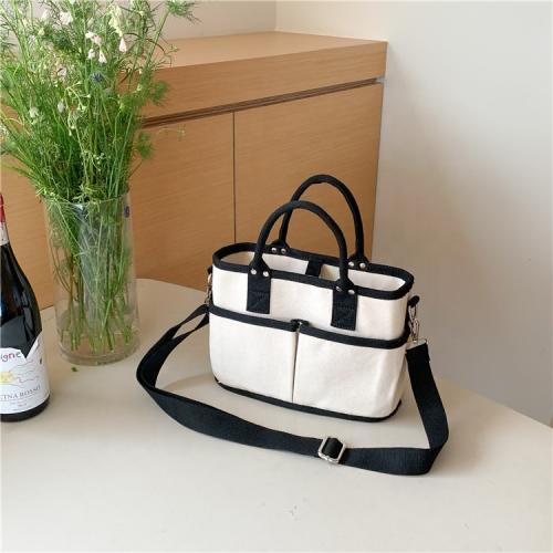 Large Multiple Pockets Shoulder Bags Ladies Large Capacity Women'S Messenger Bags Square Crossbody Canvas Tote Bag