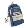 HR053 Female Student Study Versatile INS Cool Backpack Canvas Zipper Fashion Laptop Bag Combination Color Birthday School Bag