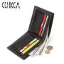 CUIKCA New Fashion Men's PU Leather Short Wallet For Men Zipper Coins Purse Slim Wallet ID Credit Card Holders HF044
