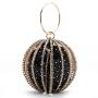 New Metal Hollow Handheld Diamond Ball Evening Bag