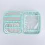 Custom Logo Design Travel Makeup Bags Waterproof 2 Layers Compartment Make Up Wash Bag Clear Cosmetic Toiletry Bag