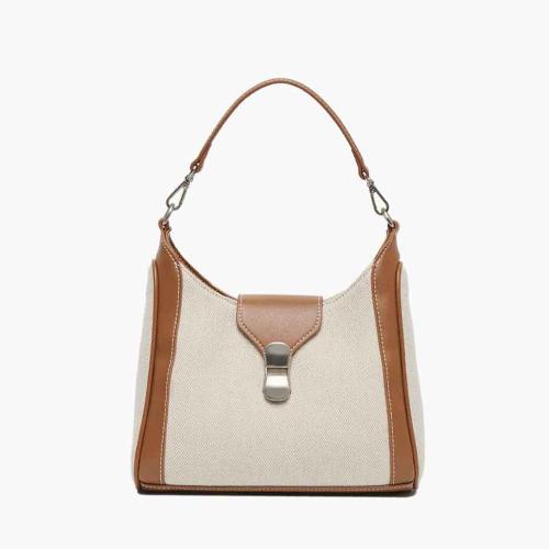 Warehouse Custom Logo Handbag Fashion Bags Women Shoulder Handbags Ladies Purses Canvas Leather Shoulder Tote Bag