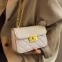Nice Design Small Square Women Bags 2023 Chain Ladies Designer Shoulder Bag Lock Button Diamond Lattice Fashion Handbags Popular