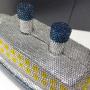 High Quality Handmade Boat Shape blue Crystal Evening Bag Made In China 2024
